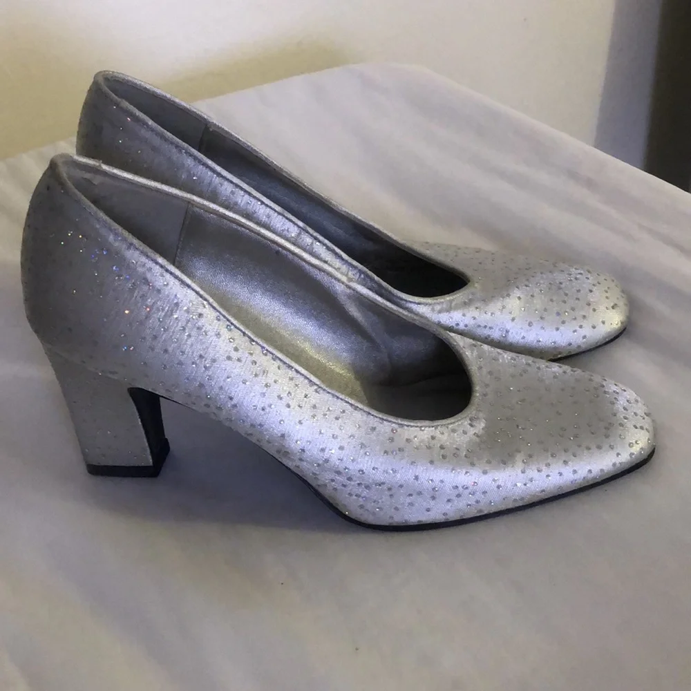 Nina High Heels silver with sparkles - Picture 2 of 5